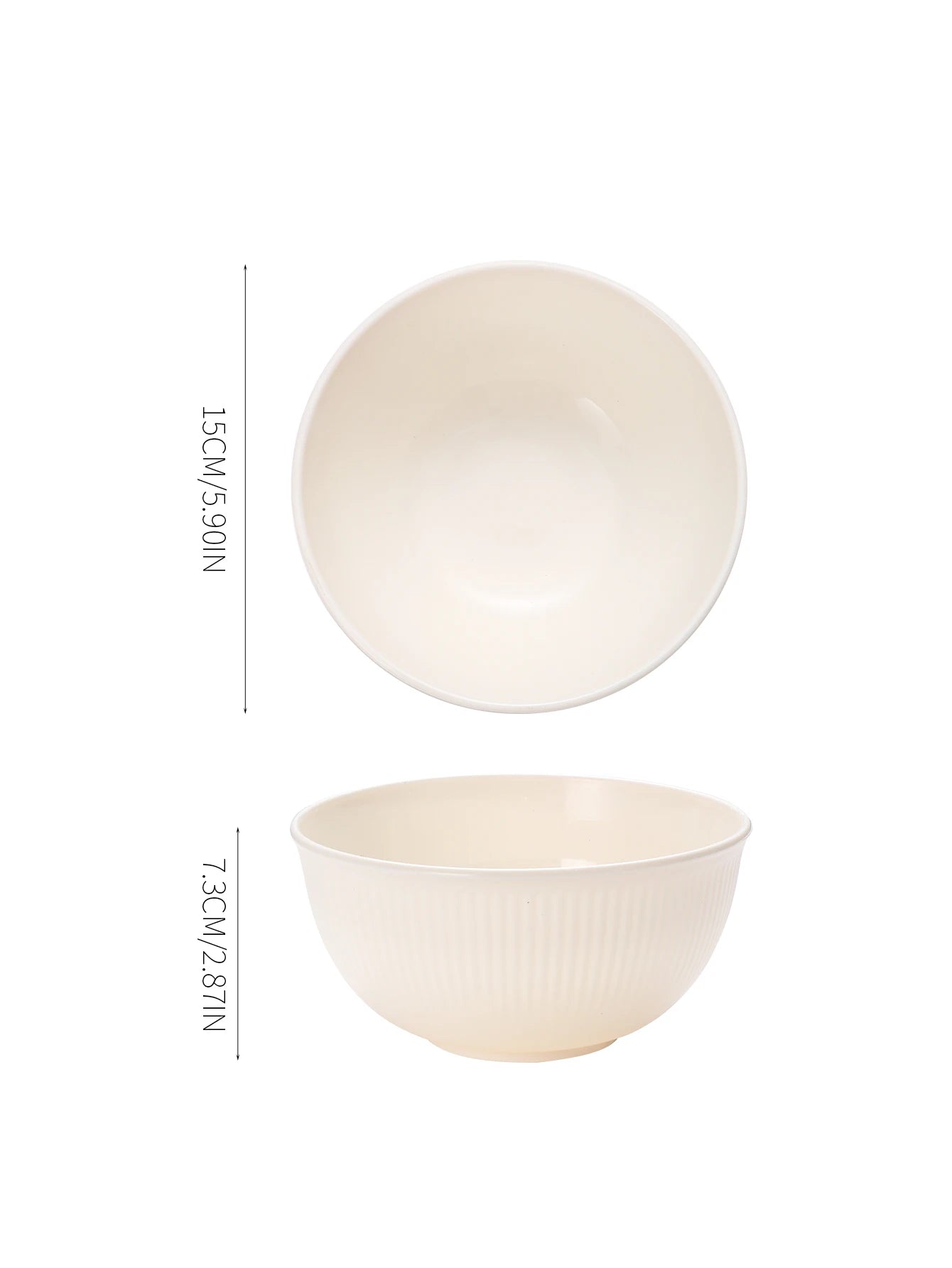 Plastic bowl, reusable and durable, suitable for camping picnic kitchen, microwave and dishwasher safe