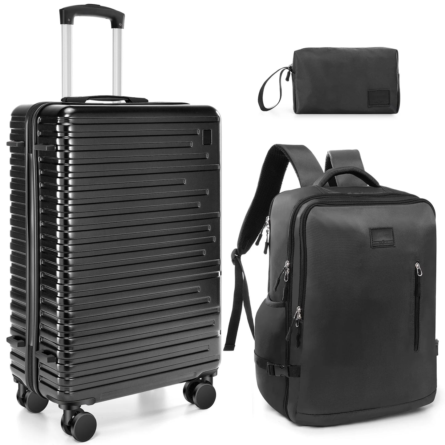 3/5pcs Luggage Set Carry On Suitcase With Spinner Wheel TSA Lock 20/24/28'' Luggage Include Backpack Toiletry For Business Trip