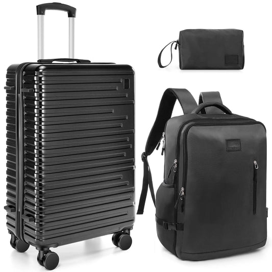 3/5pcs Luggage Set Carry On Suitcase With Spinner Wheel TSA Lock 20/24/28'' Luggage Include Backpack Toiletry For Business Trip