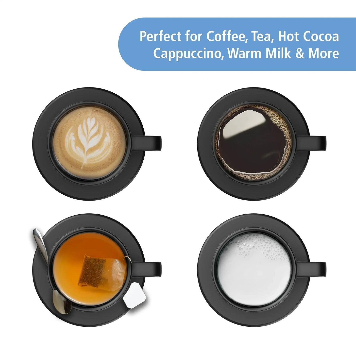 12oz Smart Warming Coffee Mug | Heated Coaster Set | Stainless Steel Travel Cup | Office Home Hot Drink Solution