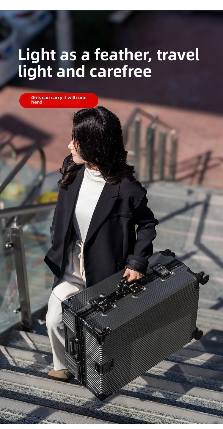 2-Pieces set luggage,20+26 inches in size,a hard-shell suitcase with 108 rivets, , featuring silent all-terrain wheels, a cup holde
