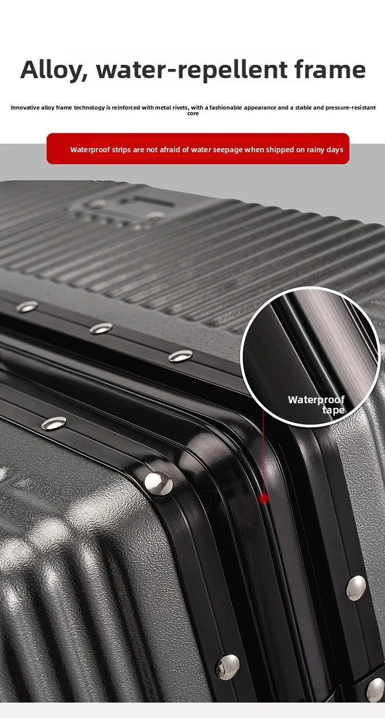 2-Pieces set luggage,20+26 inches in size,a hard-shell suitcase with 108 rivets, , featuring silent all-terrain wheels, a cup holde
