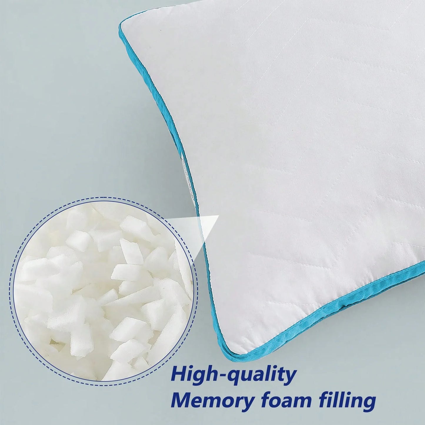 20 x 54 in Memory Foam Body Pillow, Large Full Body Pillow for Adults, Soft Long Bed Pillow for Side Sleepers, White