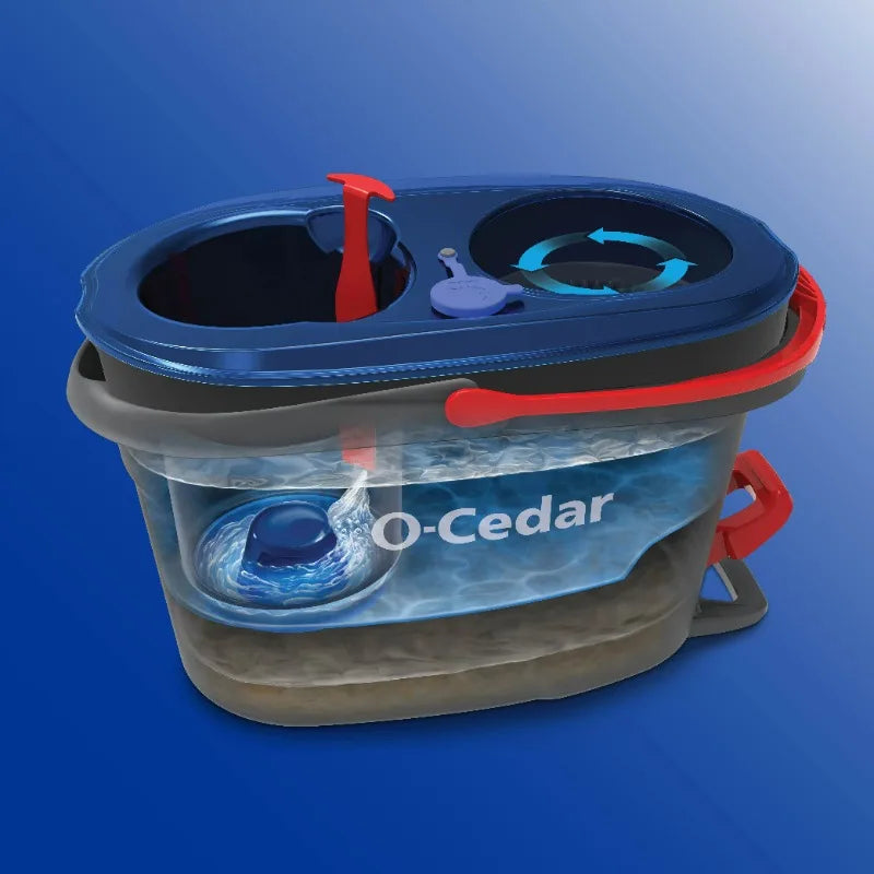 O-Cedar EasyWring RinseClean Spin Mop and Bucket System, Hands-Free System