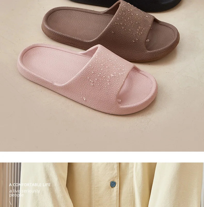 EVA Men Sandals Flip Flops Man Slippers Solid Color Simple Non-slip Soft Sole Comfortable Shower Slippers Outdoor Couple Shoes