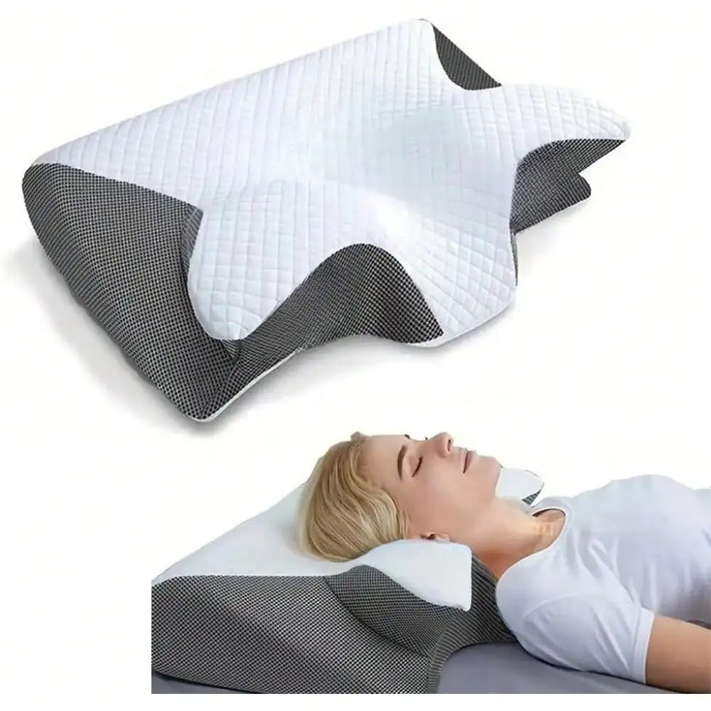 Adjustable Memory Foam Cervical Pillow, Cooling Contour Bed Pillow for Neck Support and Side Back Stomach Sleepers