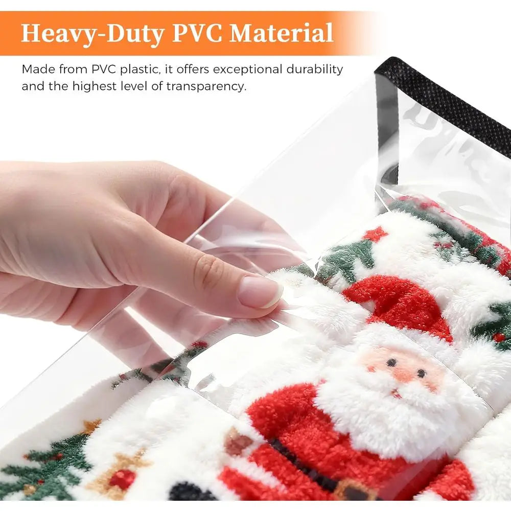 Clear Storage Bags, 4 Pack Under Bed Storage and Closet Organizers Containers, Heavy-Duty Moving Bags with Zippers, 40L
