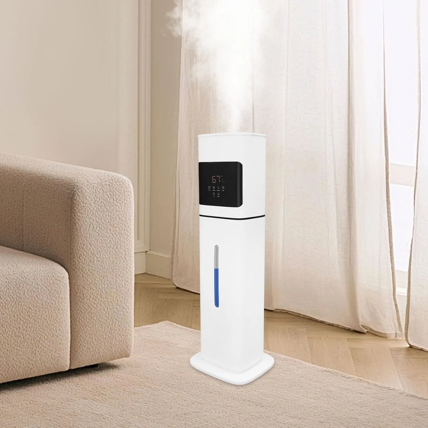 8L/2.11Gal Smart Humidifier with Remote Control Humidifier for Bedroom Large Room 3 Mist Modes for Home Office Plant