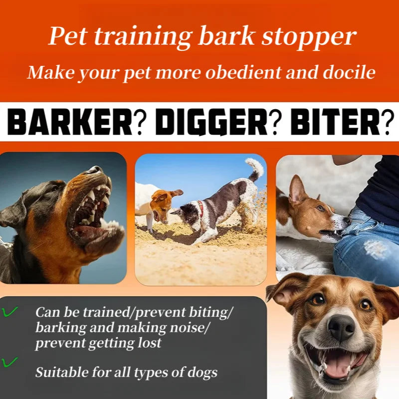 Waterproof Dog Bark Collar,Rechargeable Anti-Bark Collar For Dog Stop Barking,Dog Vibration Training Collar For Small,Medium Dog