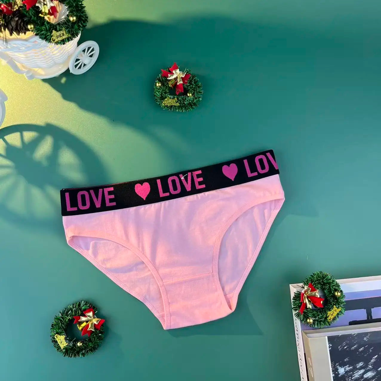 20Piece [Women's Underwear] Plus Size Solid Color Seamless alphabet-prints “LOVE” Comfortable Breathable Mid-Crotch Lady Briefs