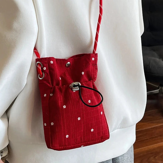 New Sweet Korean Sle Girls Folded Slant Crossbody Bag 2026 Summer Version Versatile Single oulder Mobile Phone Bag for Women