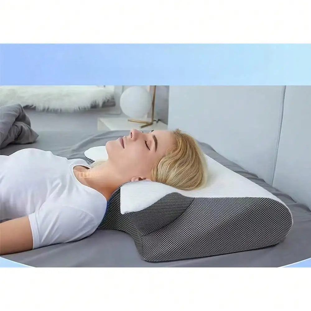 Adjustable Memory Foam Cervical Pillow, Cooling Contour Bed Pillow for Neck Support and Side Back Stomach Sleepers