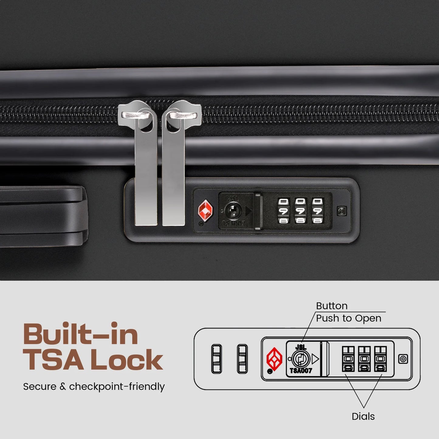 3/5pcs Luggage Set Carry On Suitcase With Spinner Wheel TSA Lock 20/24/28'' Luggage Include Backpack Toiletry For Business Trip
