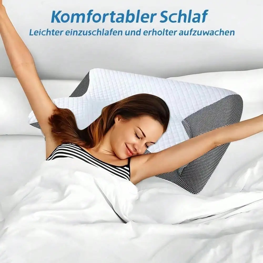 Adjustable Memory Foam Cervical Pillow, Cooling Contour Bed Pillow for Neck Support and Side Back Stomach Sleepers