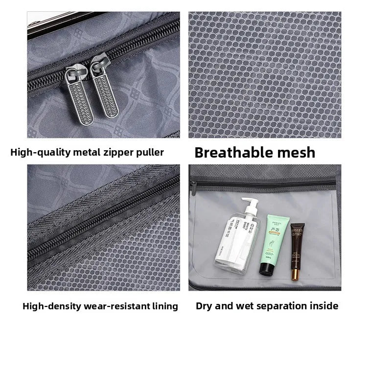 2-Pieces set luggage,20+26 inches in size,a hard-shell suitcase with 108 rivets, , featuring silent all-terrain wheels, a cup holde