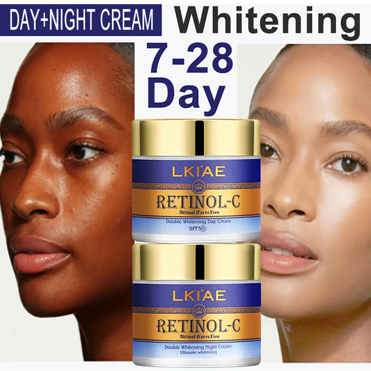 AILKE Day And Night Retinol Whitening Face Cream, Cleaning, Reduce Dark Spots, Wrinkles, With Snail Extract, For All Skin Types