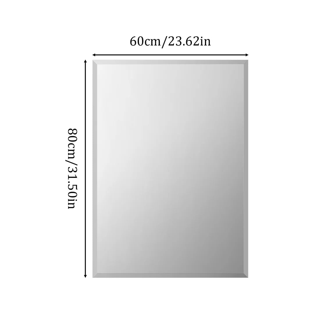 LUVODI Shatter-proof Bathroom Mirror Minimalist Rectangular Decorative Wall Hanging Dressing Makeup Mirror