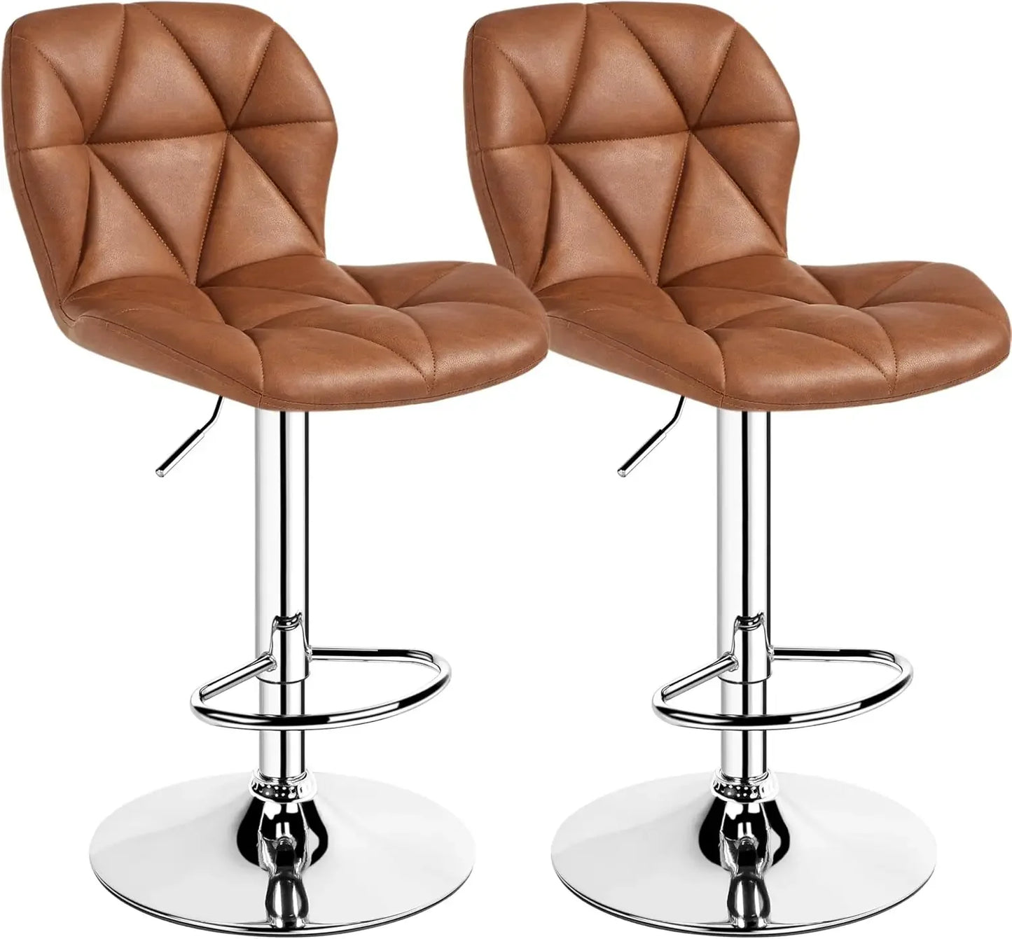 Height Adjustable Swivel Barstools PU Leather Counter Stools with Backrest for Home Bar Kitchen Tall Chairs Customized