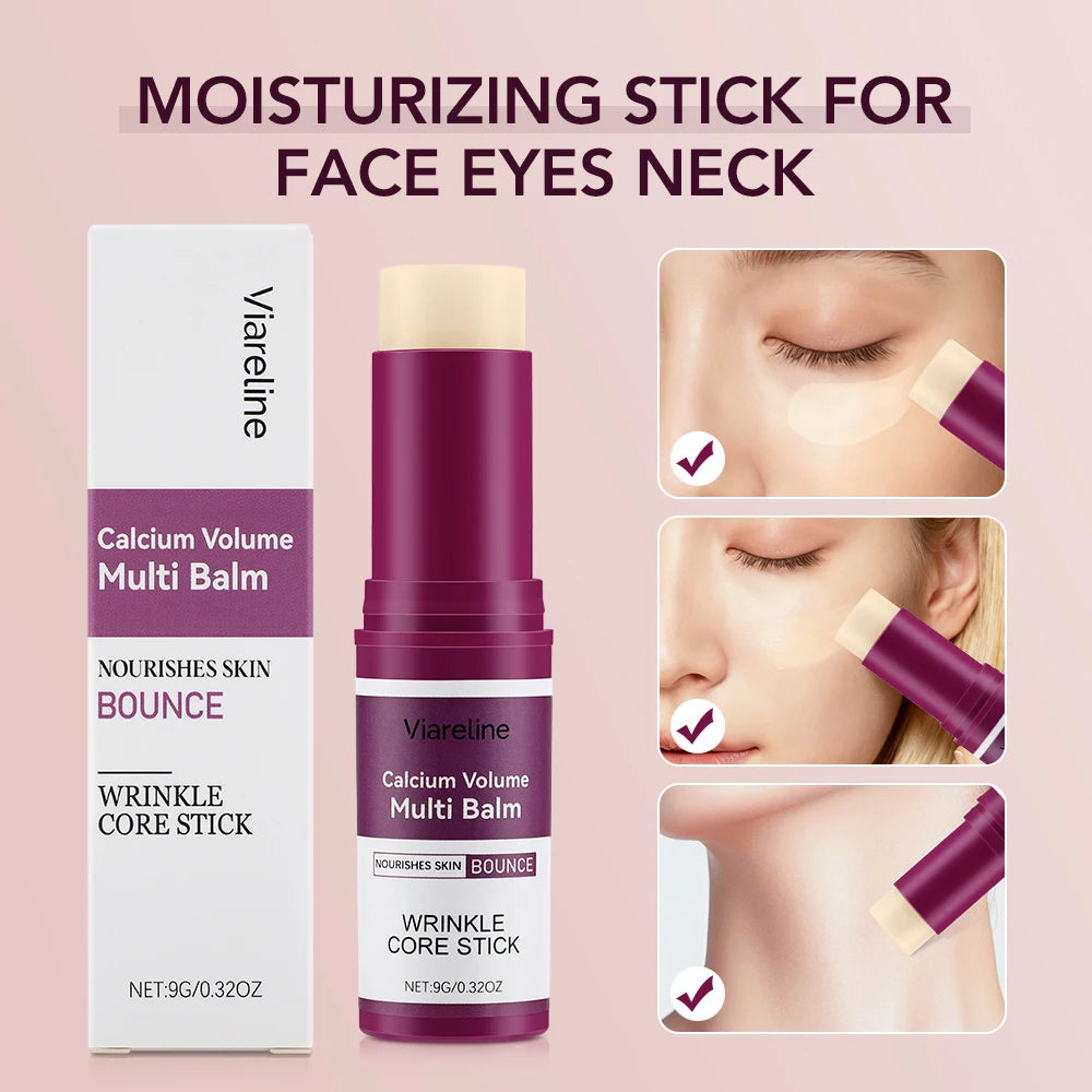Anti-Aging Calcium Volume Multi Balm Stick Hydrating Firming Skin Soothing Dryness Deep Moisturizing Cream Stick Ship From USA