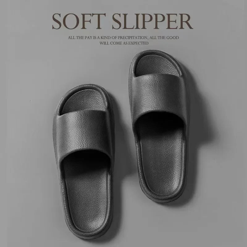 EVA Men Sandals Flip Flops Man Slippers Solid Color Simple Non-slip Soft Sole Comfortable Shower Slippers Outdoor Couple Shoes