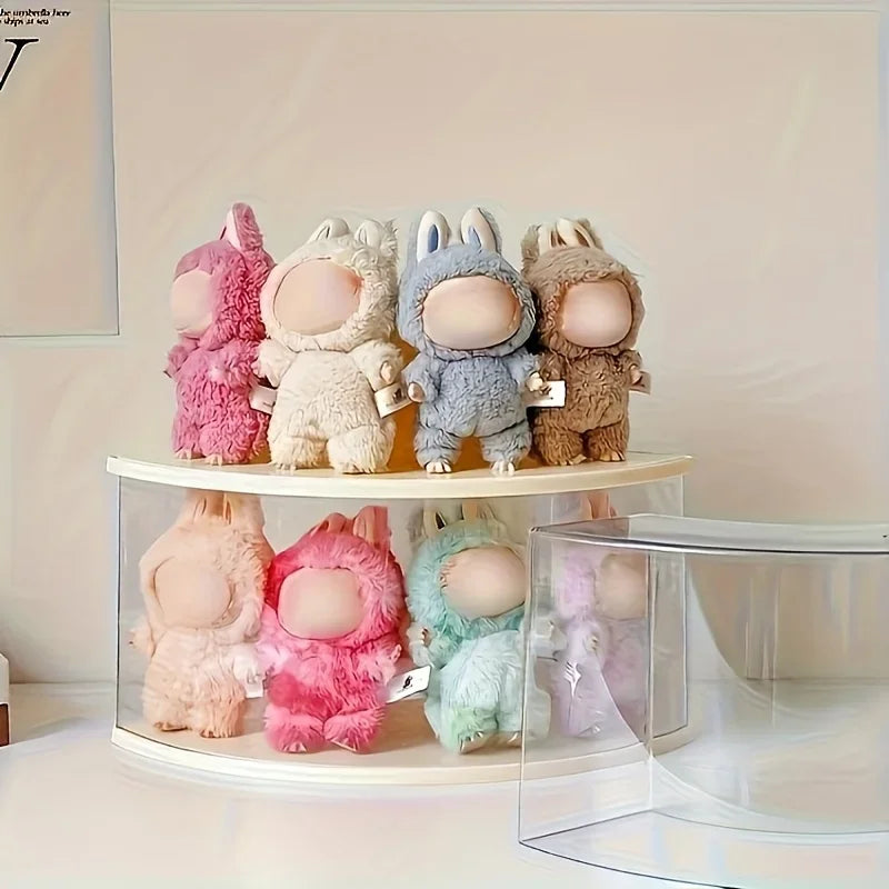 A display cabinet designed for LABUBU, featuring a dust-proof design and a crescent perfect for showcasing LABUBU's collections.