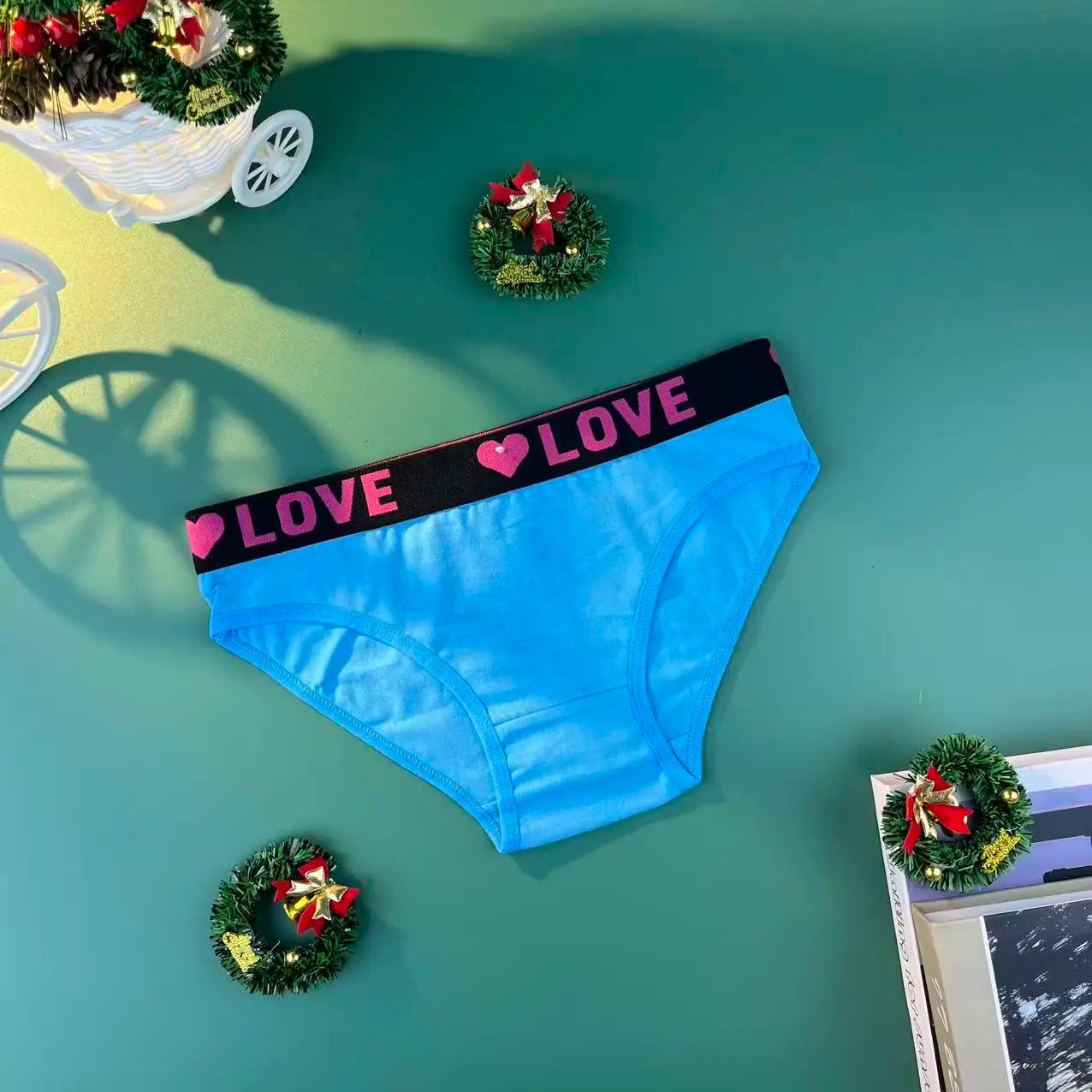 20Piece [Women's Underwear] Plus Size Solid Color Seamless alphabet-prints “LOVE” Comfortable Breathable Mid-Crotch Lady Briefs