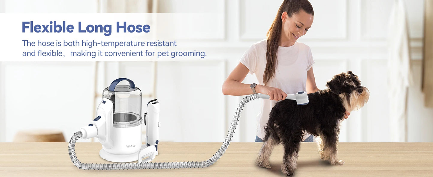 Yinole P50 Dog Grooming Vacuum, with Dog Clippers,Deshedding Grooming Tools,Cleaning Tools, 2.5L Large Cup, 12Kpa