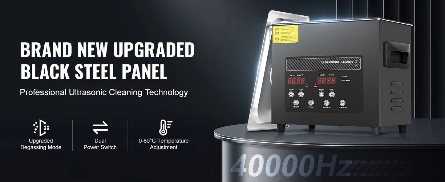SucceBuy 2-30L Ultrasonic Cleaner Digital Ultrasound Cleaning Machine with Upgraded Degassing and Gentle Mode for Jewelry Glass