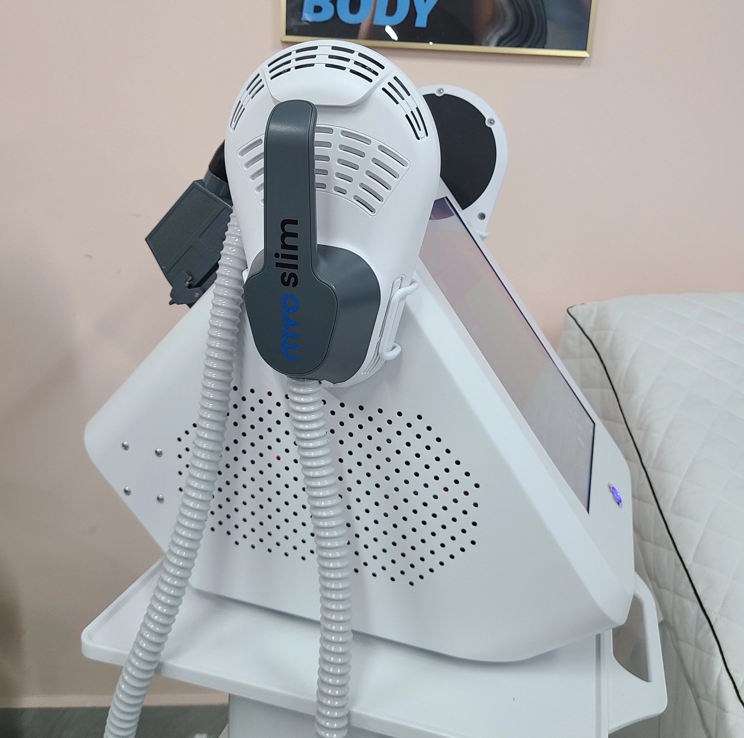 Myoslim Neo Portable EMS Machine Electromagnetic Body Slimming Muscle Stimulate Fat Removal Build Muscle.