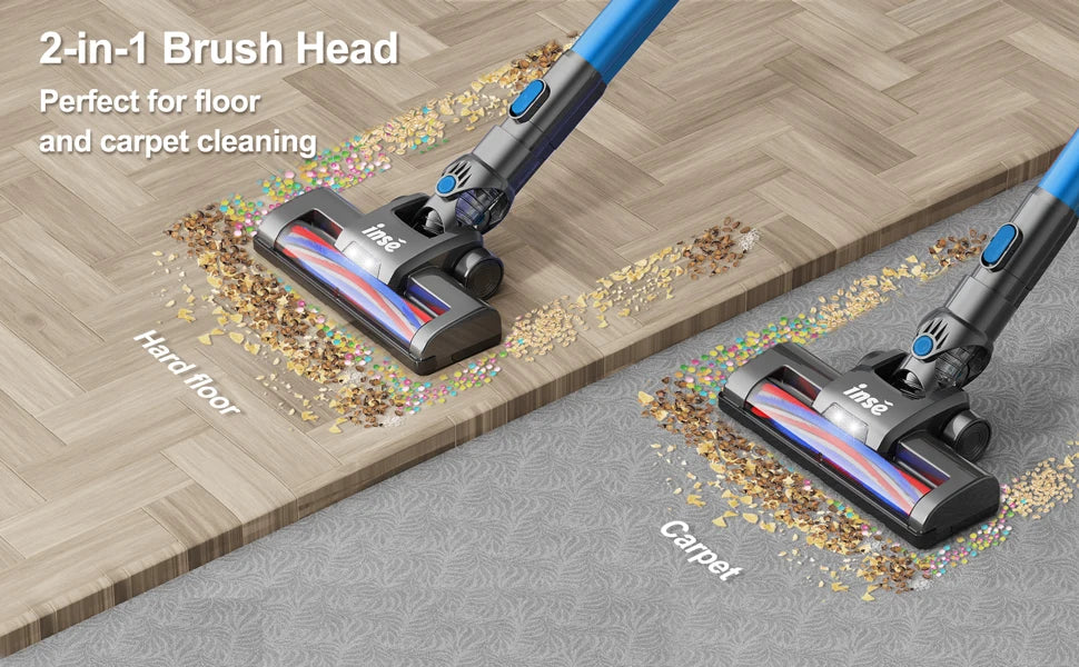 INSE N650 Cordless Vacuum Cleaner, 25Kpa Lightweight Stick Vacuum, Up to 45 Min