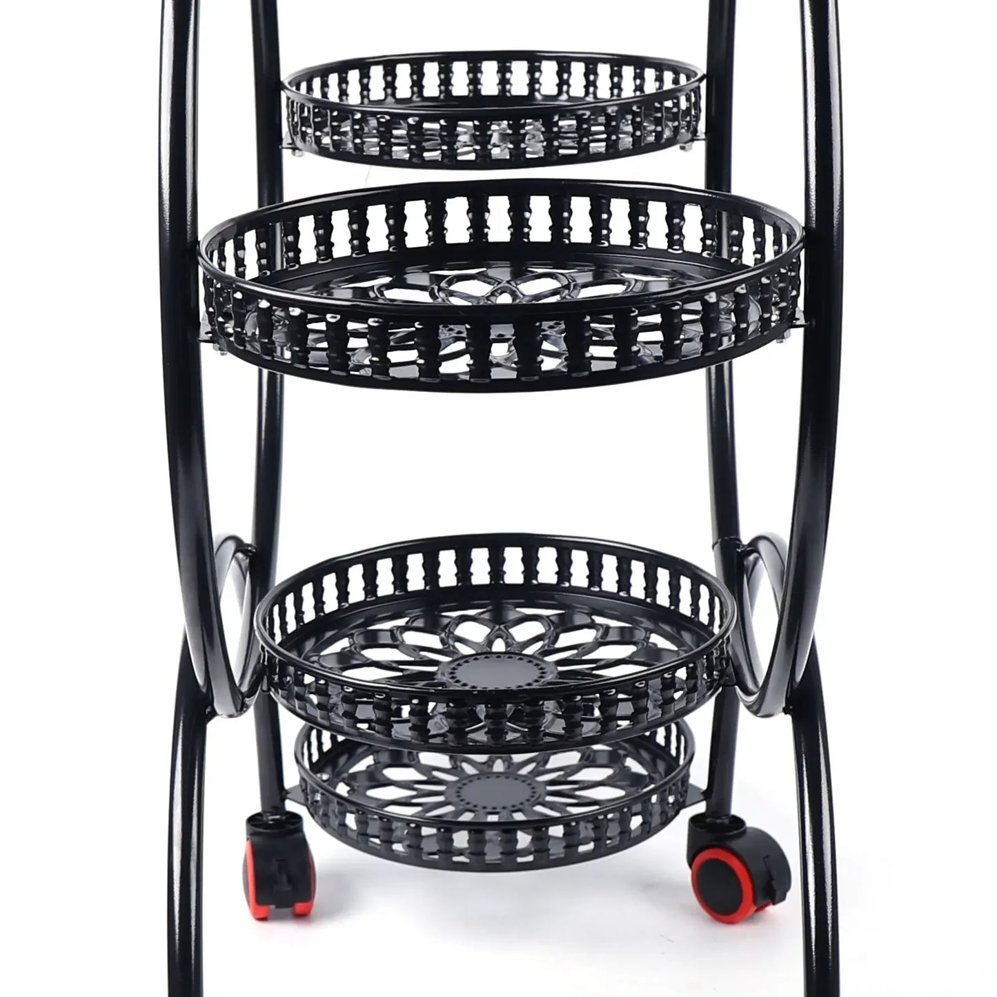 Metal Plant Stands 6 Pots Plants Flower Stand for Patio Garden Living Room Corner Balcony Bedroom Black / White