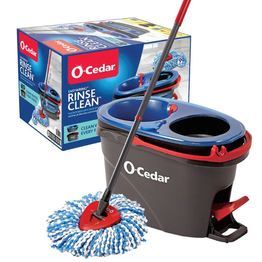 O-Cedar EasyWring RinseClean Spin Mop and Bucket System, Hands-Free System