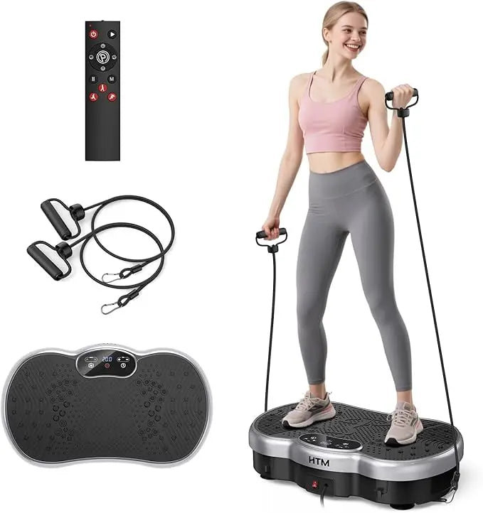 Vibration Plate Exercise Machine Whole Body Weight Loss Vibrator 120 Speed Levels Calorie Tracking Workout Power Fitness Plate