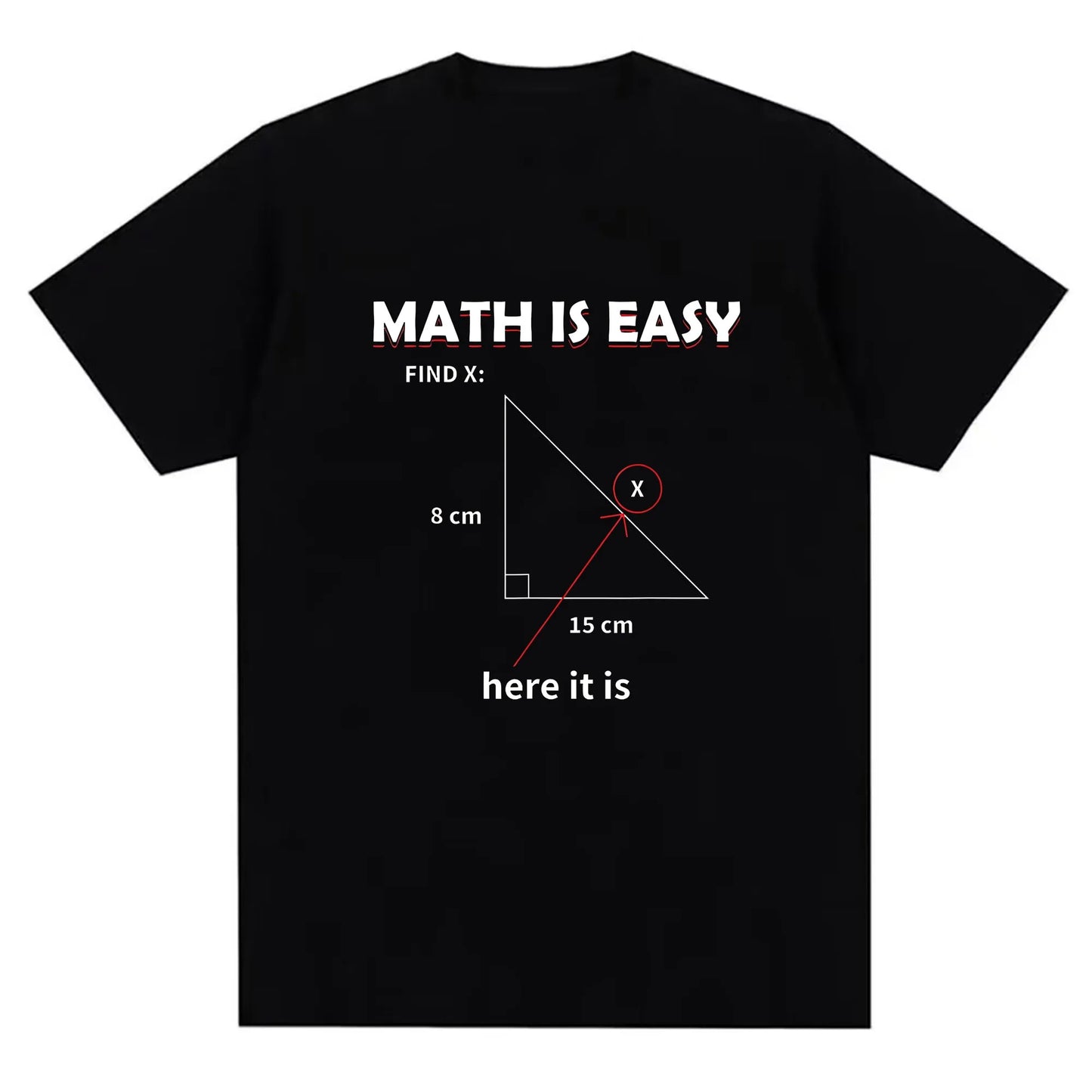 2025 New Model Fashionable and Innovative Men's T-Shirt Math Is Easy New Arrival Fashion Heavyweight