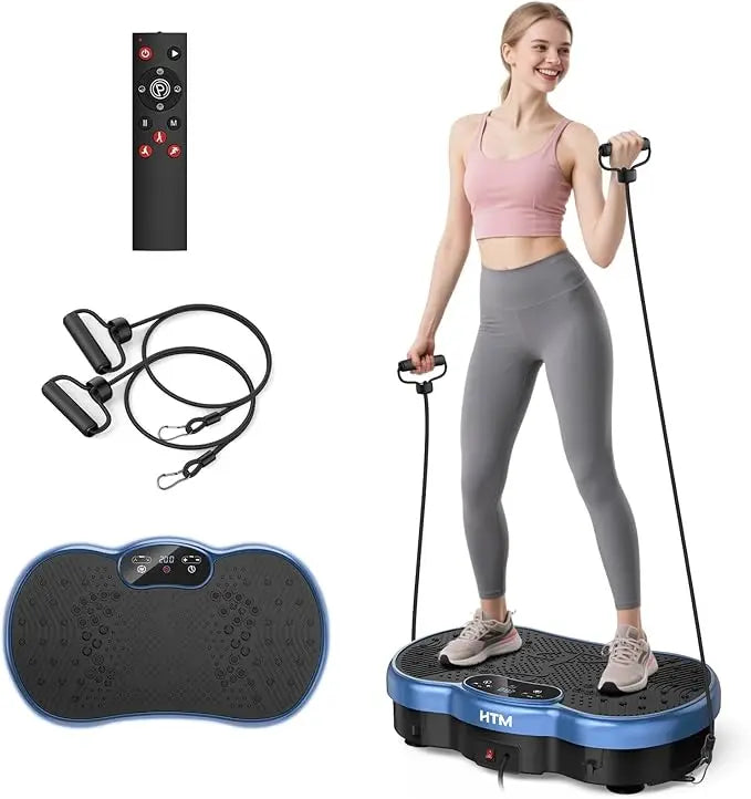 Vibration Plate Exercise Machine Whole Body Weight Loss Vibrator 120 Speed Levels Calorie Tracking Workout Power Fitness Plate