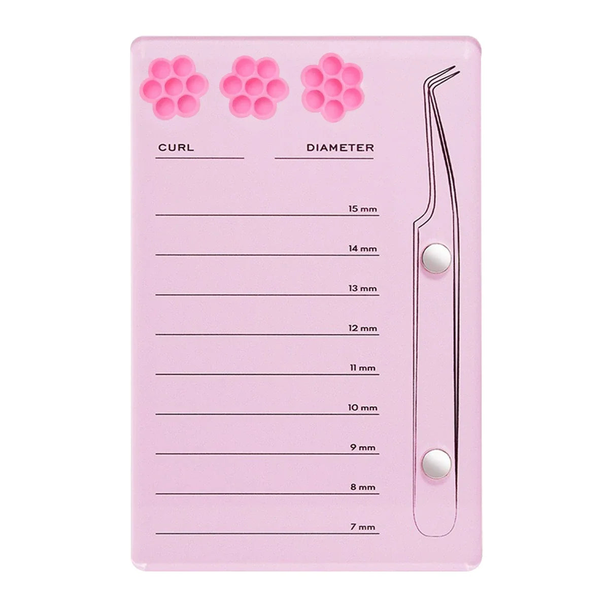 Eyelash Extension Scale Holder Wholesale Magnetic Acrylic Lash Board with Glue Pallet Cup False Eyelashes Pad Makeup Tools