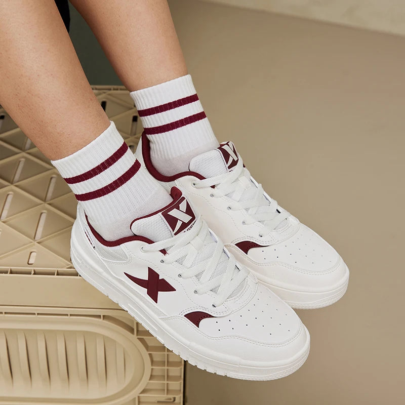 Xtep Skateboarding Shoes For Women  Summer Comfortable Skate Shoes Breathable Outdoor Trekking Support Sneakers 876318310030