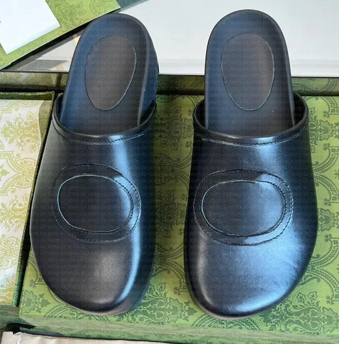Designer High-End VersionGMen's and women's casual mule shoes with, flat-soled, versatile street wear