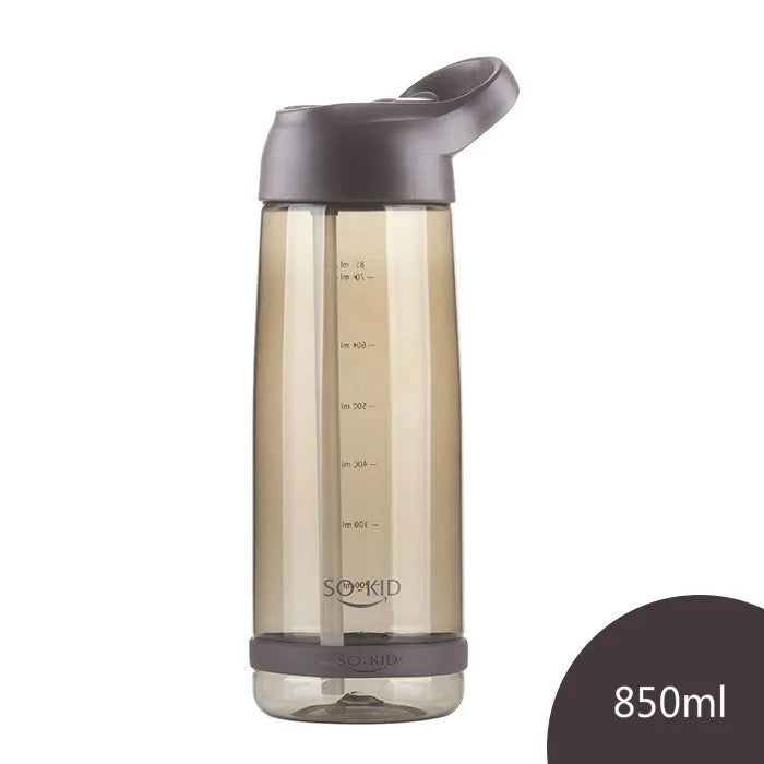 Outdoor Water Bottle with Straw Sports Bottles Leak Proof Eco-friendly Children School with Lid Hiking Camping Plastic BPA Free