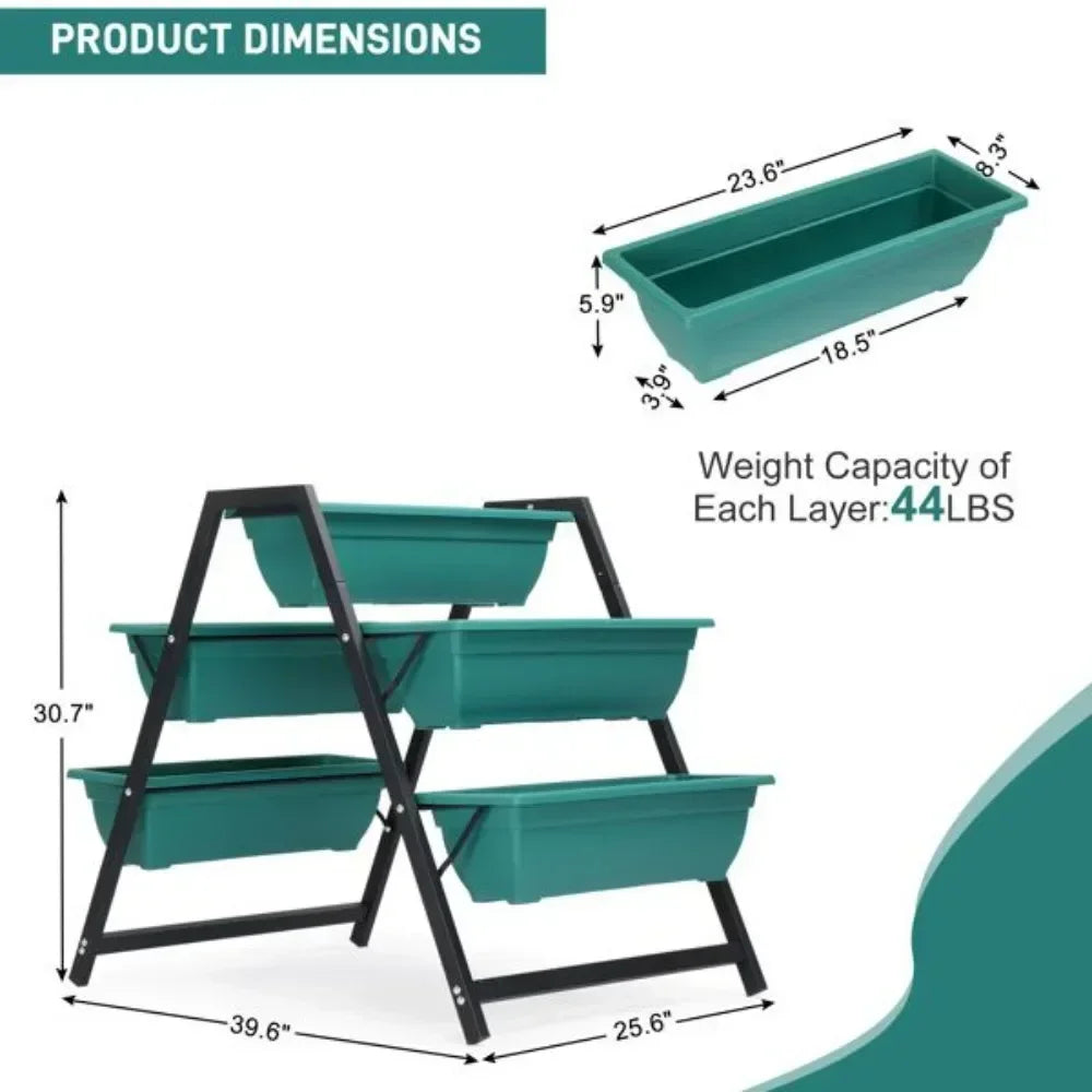 Raised Garden Planter Bed,for Herbs, Flowers, or Vegetables in Patio Balcony Indoor Outdoor,Vertical Raised Garden Bed