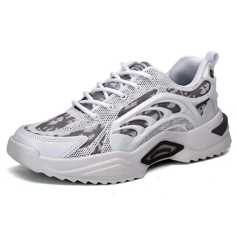 Men's and women's casual sports shoes spring and summer flat non-slip breathable loafers flying mesh running fitness men's shoes
