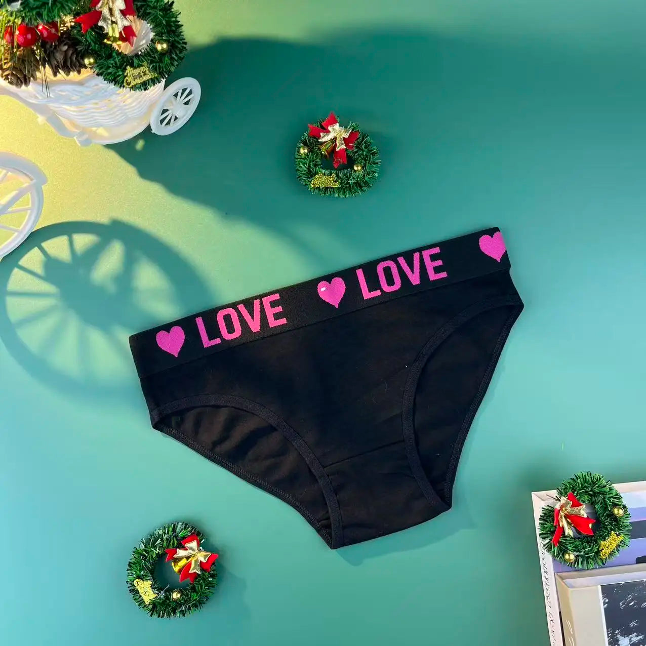 20Piece [Women's Underwear] Plus Size Solid Color Seamless alphabet-prints “LOVE” Comfortable Breathable Mid-Crotch Lady Briefs