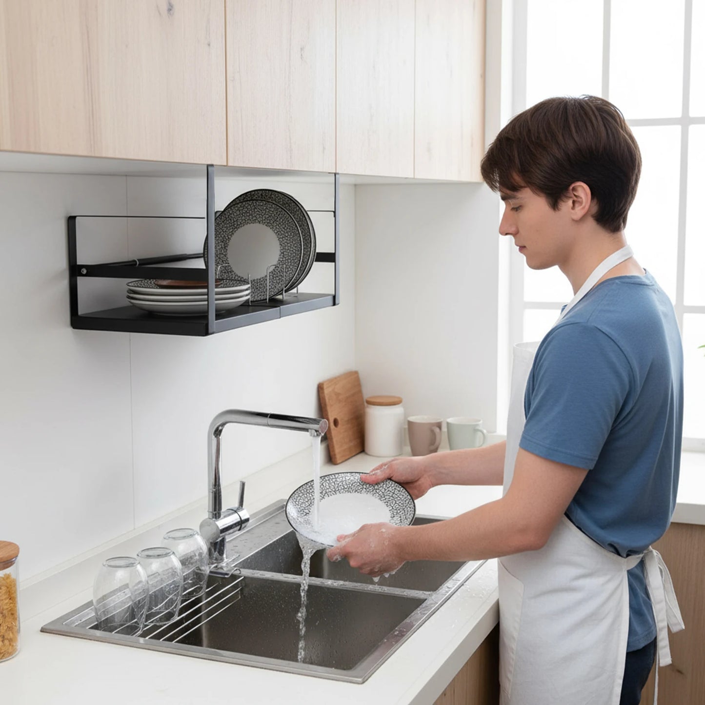 Expandable Cabinet Organizer Shelf Retractable Storage Shelf Seasoning Bottle Storage Rack for Kitchen Pantry Office