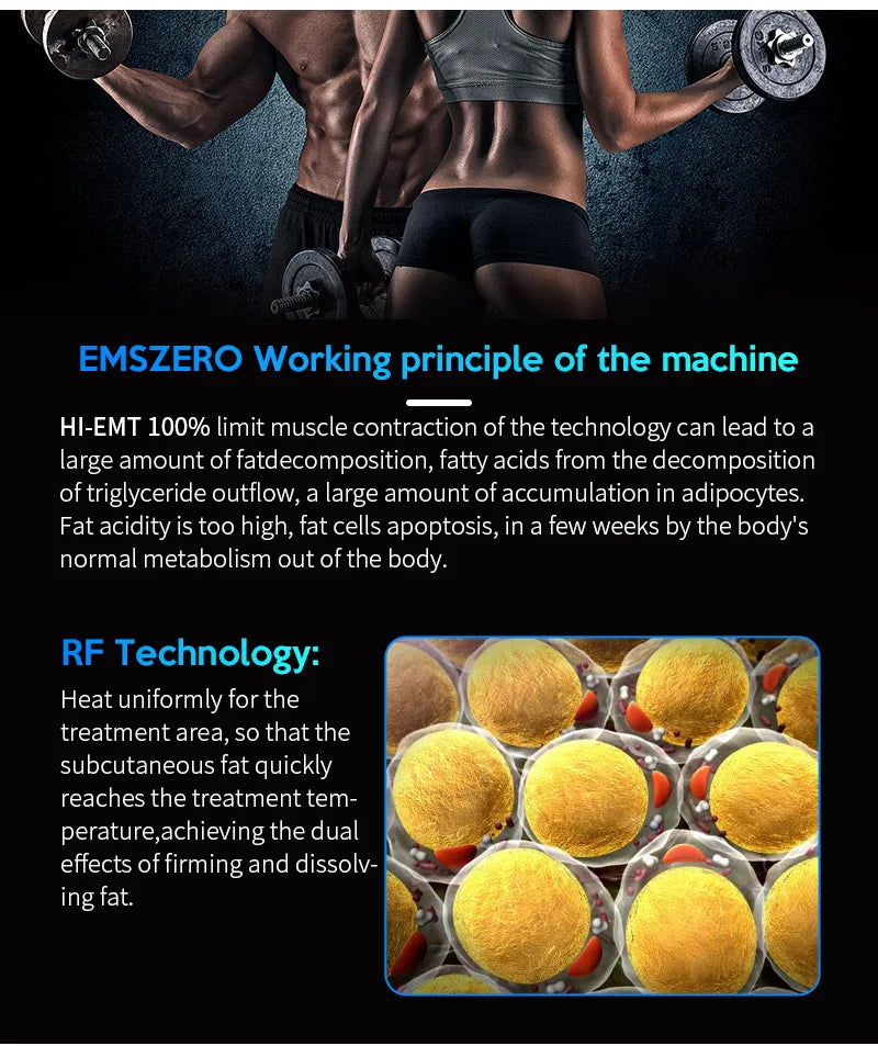 Professional EMSZERO Sculpting NEO RF Machine EMS Body Slimming HI-EMT PRO Muscle Stimulation Fat Removal