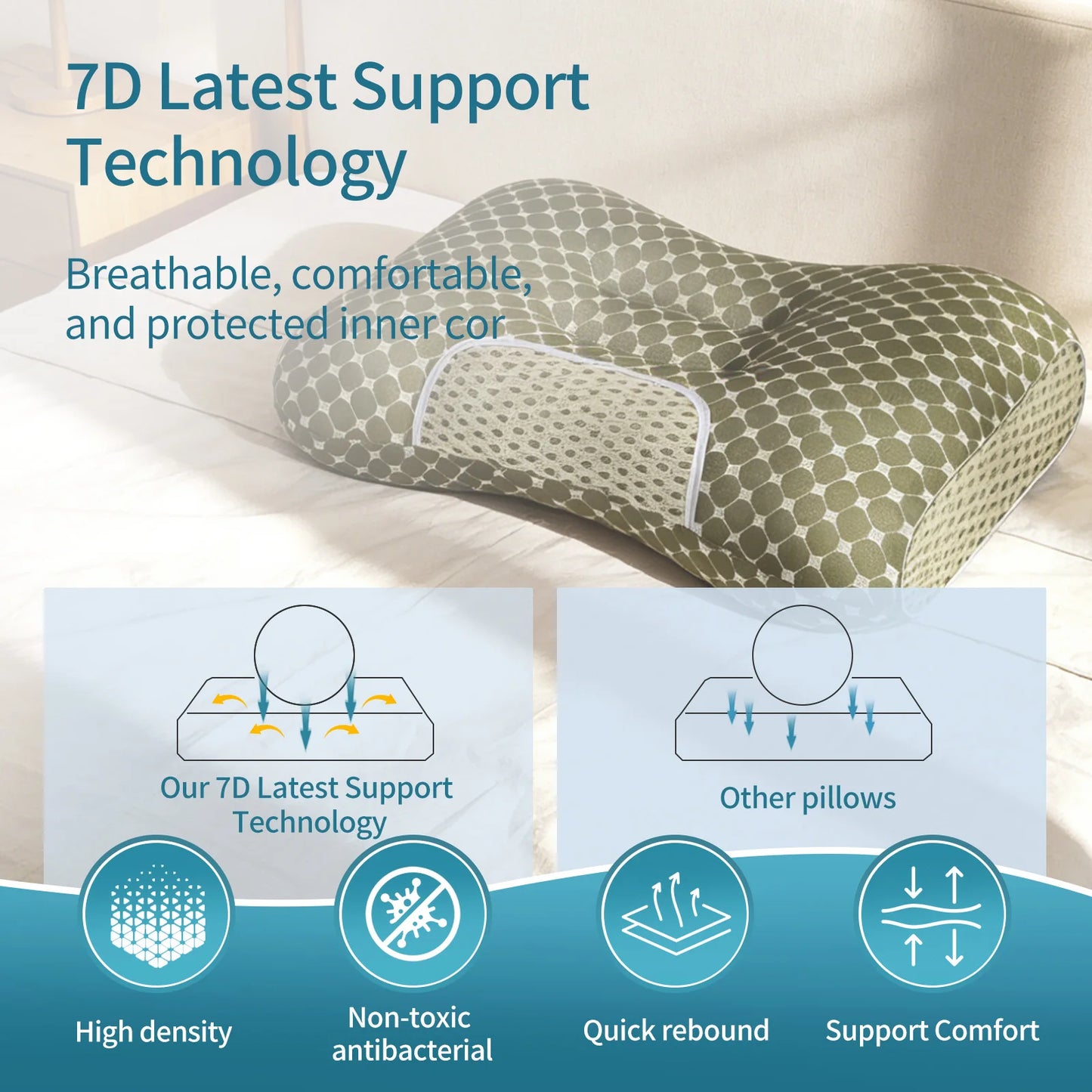 Buy one, get one free! Couple's Soft Knit Neck Massage Pillow - Adjustable ergonomic design for enhanced sleep comfort.