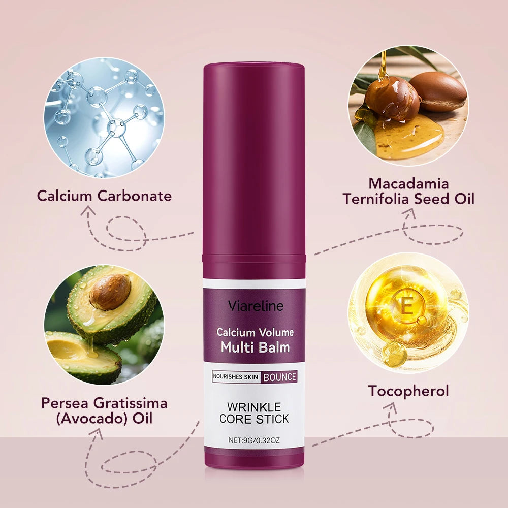 Anti-Aging Calcium Volume Multi Balm Stick Hydrating Firming Skin Soothing Dryness Deep Moisturizing Cream Stick Ship From USA