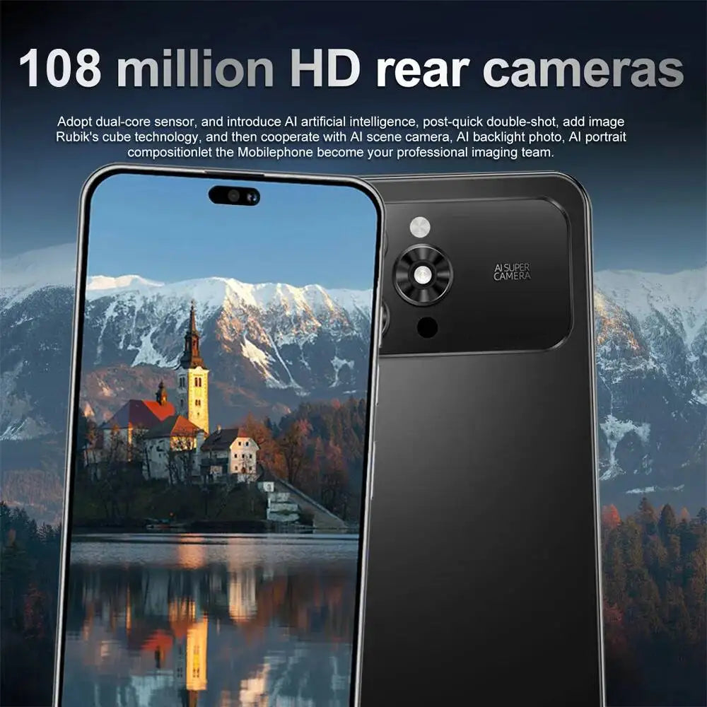 HOT New i17 Pro Max 8000mAh Battery 7.3HD 5G Dual Card Global Edition Original Cheap Smart Android Facial Recognition Function