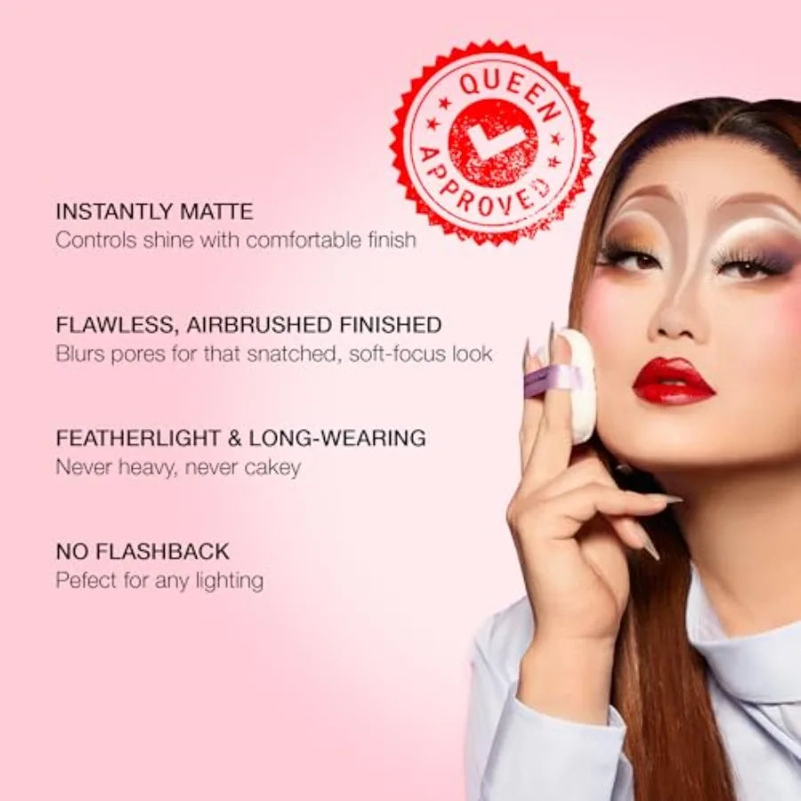 KimChiChic Beauty Giant Puff Puff Pass Set and Bake Powder - Loose Setting Powder with Rice Powder and Vitamin E Finely Milled