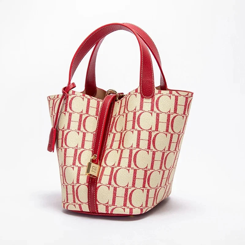 CH Large Capacity Daily Commuter Crossbody Bag Fashion Letter Print Design Ladies Temperament Shoulder Bag Versatile Premium