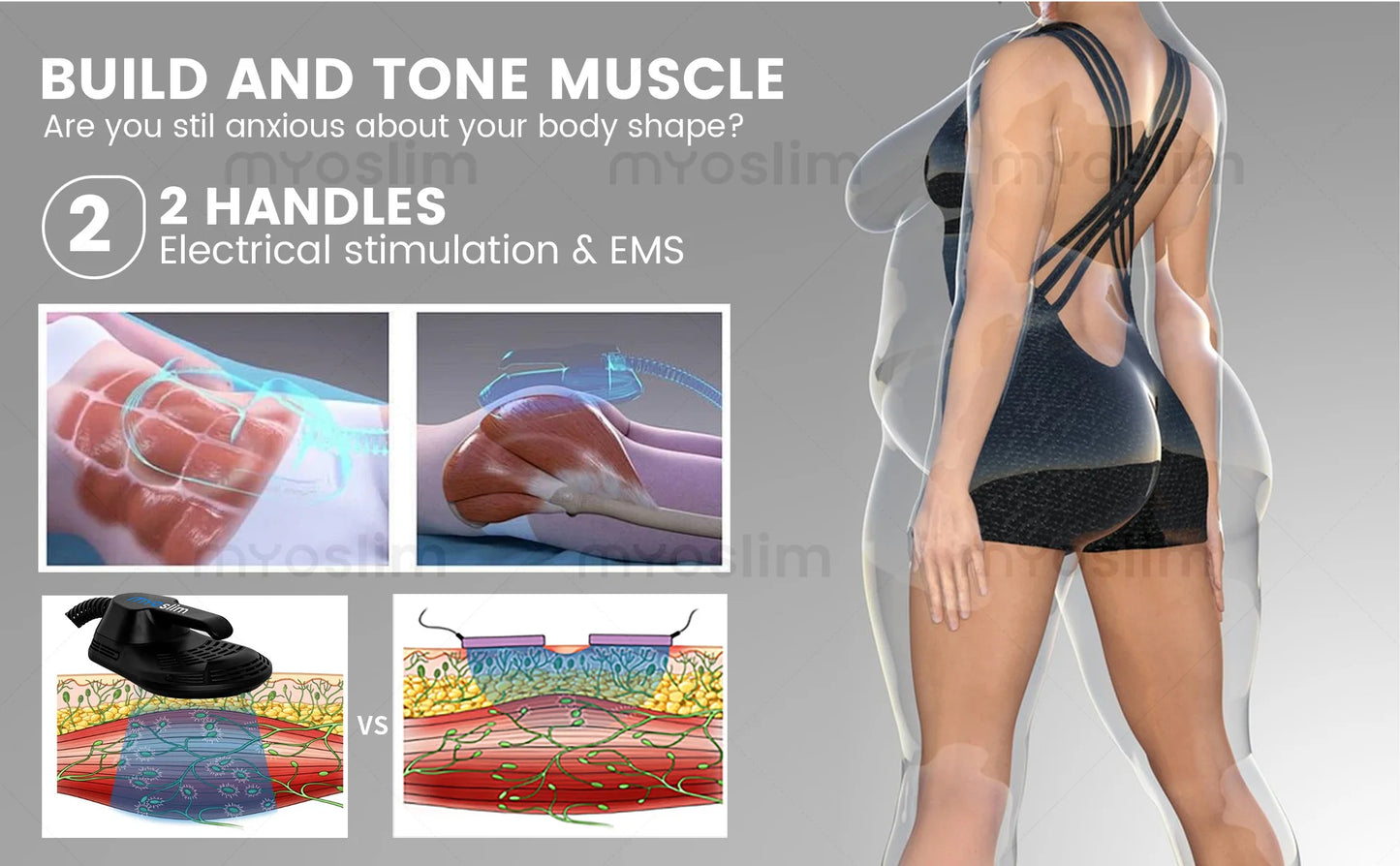 MYOslim 6500W 15Tesla 200HZ Electromagnetic EMS Body Sculpting Machine Muscle Toning Abdomen Buttocks Thighs Salon Home Use